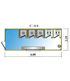 Caseta de 6m. con sanitarios